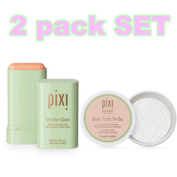 Pixi Other - Pixi On-the-Glow Moisturizer & Tonic Pads Set